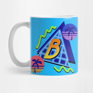 Initial Letter B - 80s Synth Mug